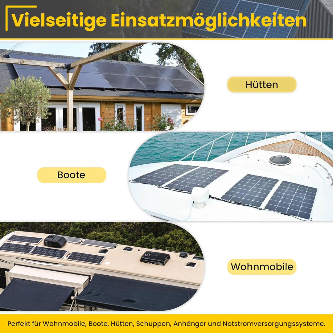 Offgridtec mPremium L-100W 12V Wohnmobil Solaranlage, 100W