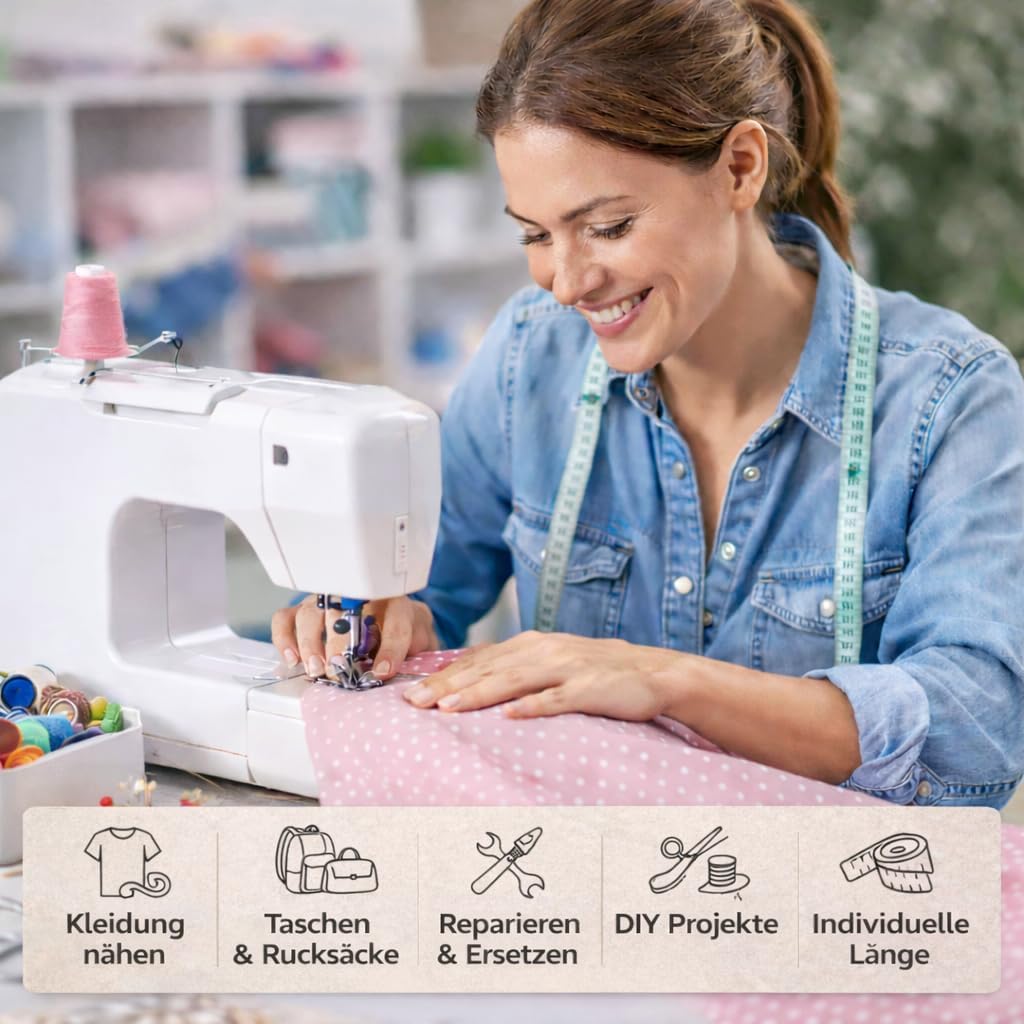 10m Endlosreissverschluss 5mm mit 20 zipper reissverschluss endlos Beige 10m + 20 Zipper Beige, 10m