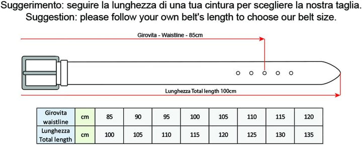 Herren Gürtel aus echtem schwarzem Leder - Elegant glänzender Style für Männer 35mm 90cm Taille - 10