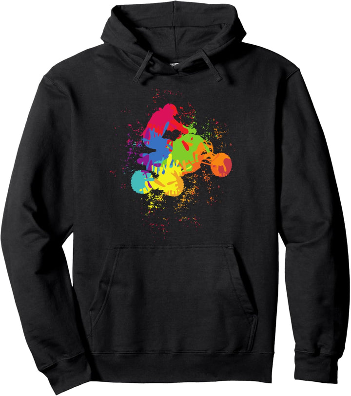 Farbenfroh Bike Extremsport Dirt Quadfahrer Geländefahrzeug Pullover Hoodie
