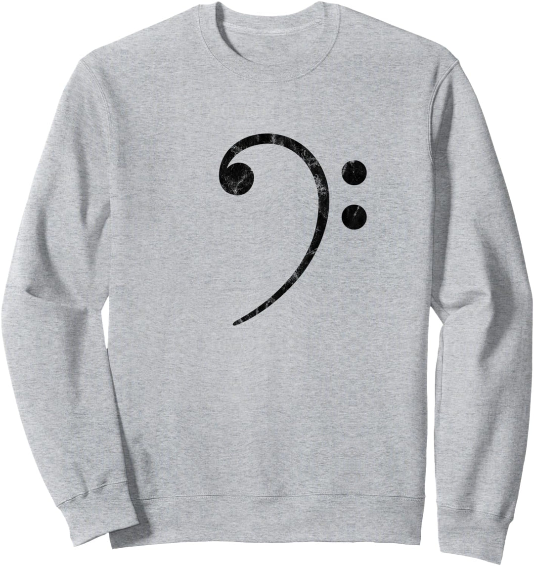 Bassschlüssel Musik Symbol Bassist Musiknoten Band Musiker Sweatshirt