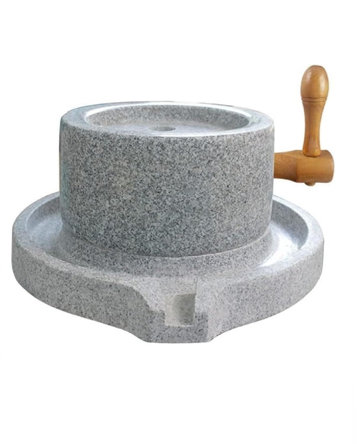 Handgemahltes Getreide, handgemachte Mühle, Bohnengerste Steinmühle, handgemachte Haushalt alte Hand