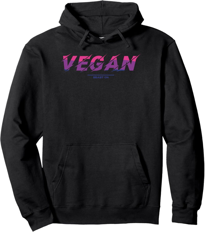 Vegan in Bisexual Farben LGBTQIA+ Gym Fitness Motivation Pullover Hoodie