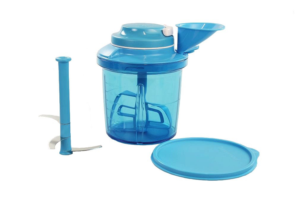 TUPPERWARE Chef ERWEITERUNG Extra-Chef 1,35 L + Zugschnur-Deckel blau + Deckel P 27258
