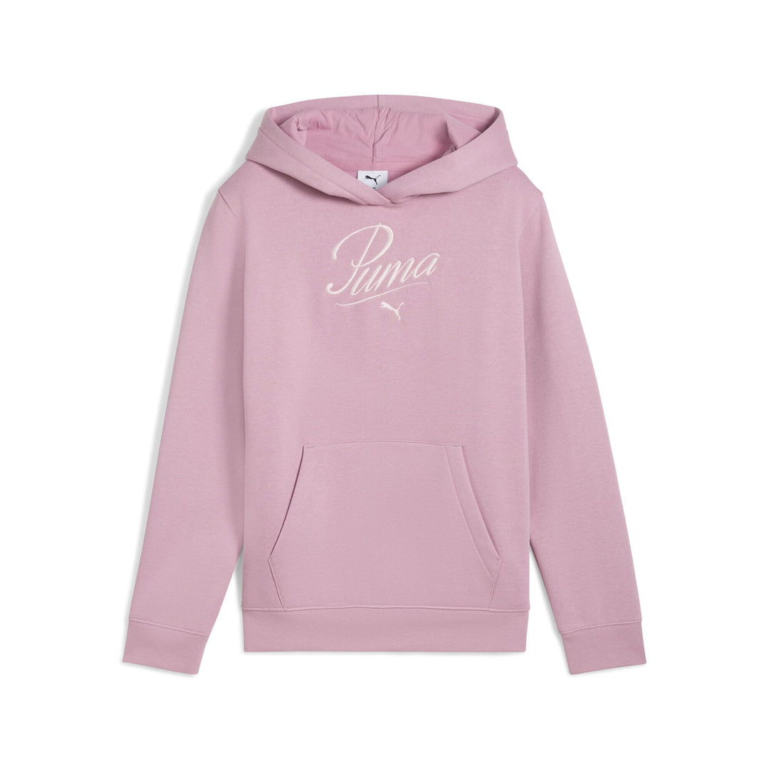 PUMA Mädchen ESS Script Hoodie FL G Sweatshirt (1er Pack) 140 Poised Pink, 140 Poised Pink