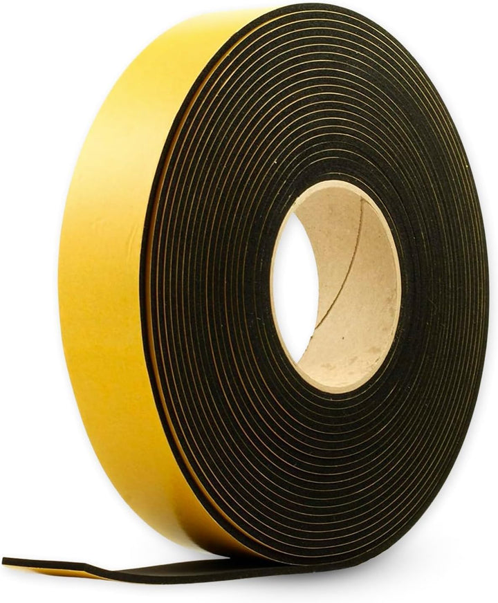 Recamania Selbstklebendes Gummiband, 15 m x 50 mm, Dicke 3 mm, thermische und akustische Isolierung