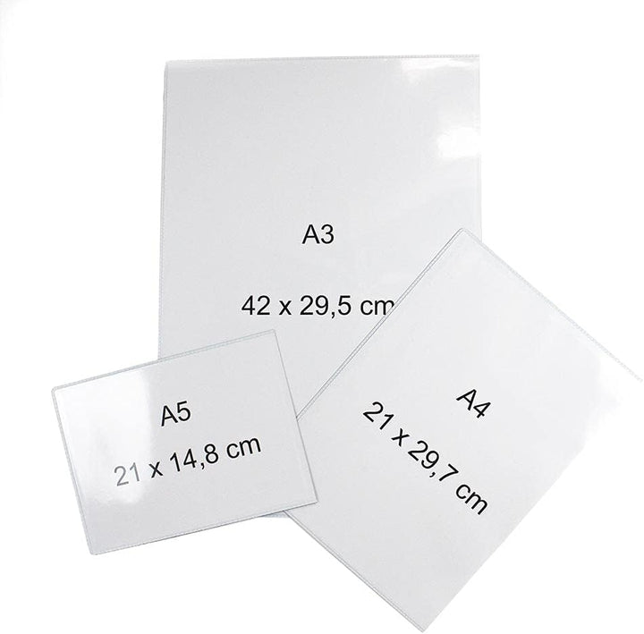 5 Stück magnetische Klarsichthüllen A4 21 x 29,7 cm Format A4 210*297mm, Format A4 210*297mm