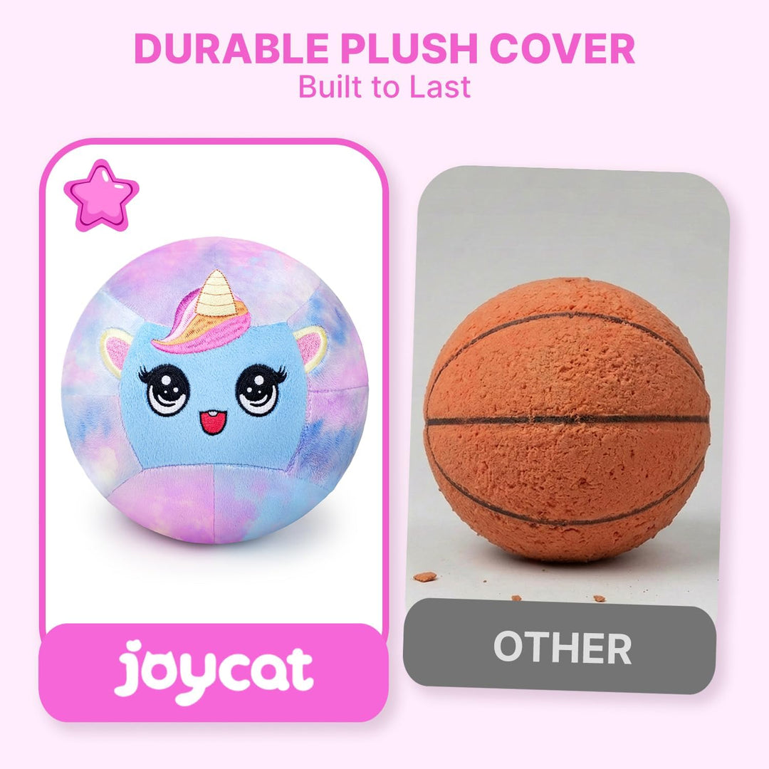 JoyCat Leiser Indoor Fussball Basketball für Kleinkinder, Dinosaurier & Einhorn Weicher Plüsch Ball