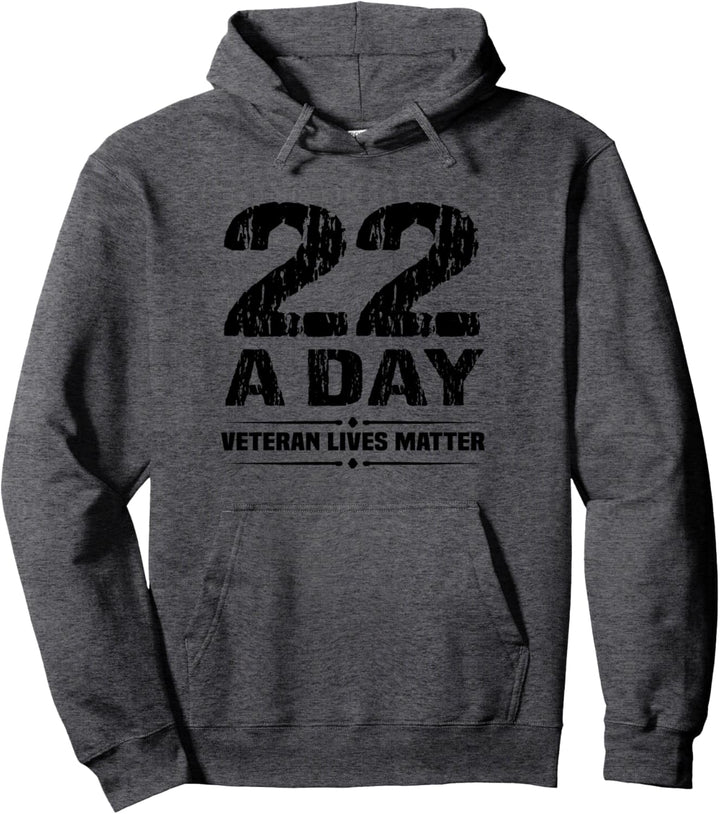 22 Veteranen am Tag - Veterans Lives Matter Suicide Awareness Pullover Hoodie