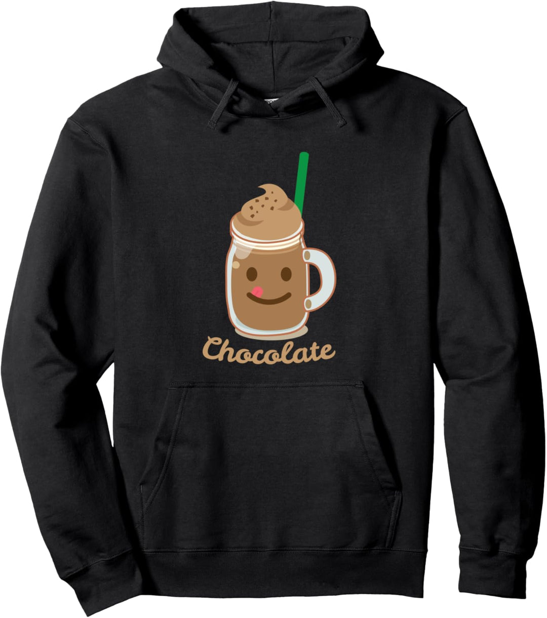Eisiger Schokoladen Milchshake Schokoholiker Pullover Hoodie