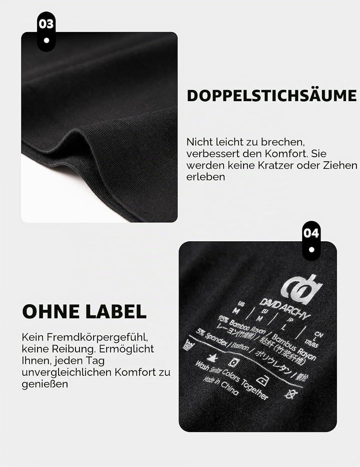 DAVID ARCHY Slip Herren Unterw Che mit Beutel Unterhosen Ultra Weiche und Atmungsaktive 4er Pack S S