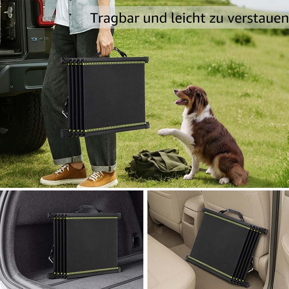 unipaws 190 cm extra Lange Hunderampe für Auto, SUV & LKW, ausziehbare tragbare Haustier-Treppenramp