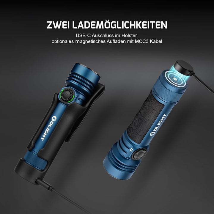 OLIGHT Seeker 4 Pro LED Taschenlampe mit Holster, 4600 Lumen 260 Meter, USB-C Wiederaufladbare Lampe