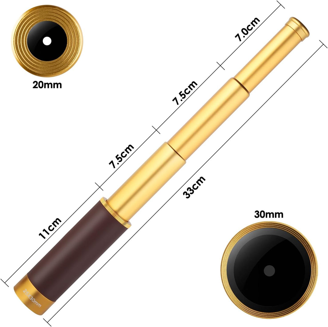 Piraten Fernrohr Kinder 25x30 Vintage Monokular Zoomable BAK-4 Linse Pirat Kapitän Spyglass Tragbare