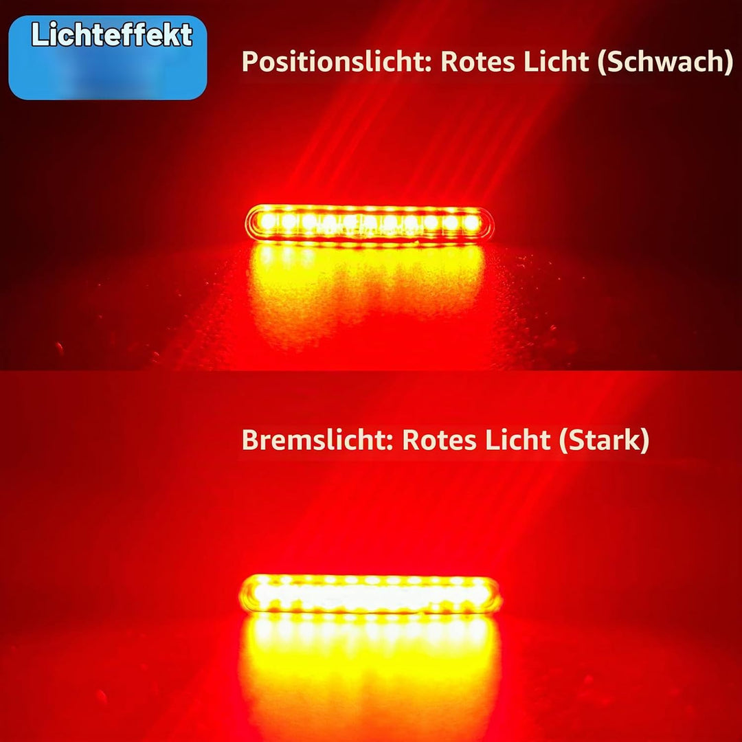 E57 E-geprüft Motorrad E-Bike LED Rücklicht Mini Universal Bremslicht DRL Positionslicht DC12V IP67