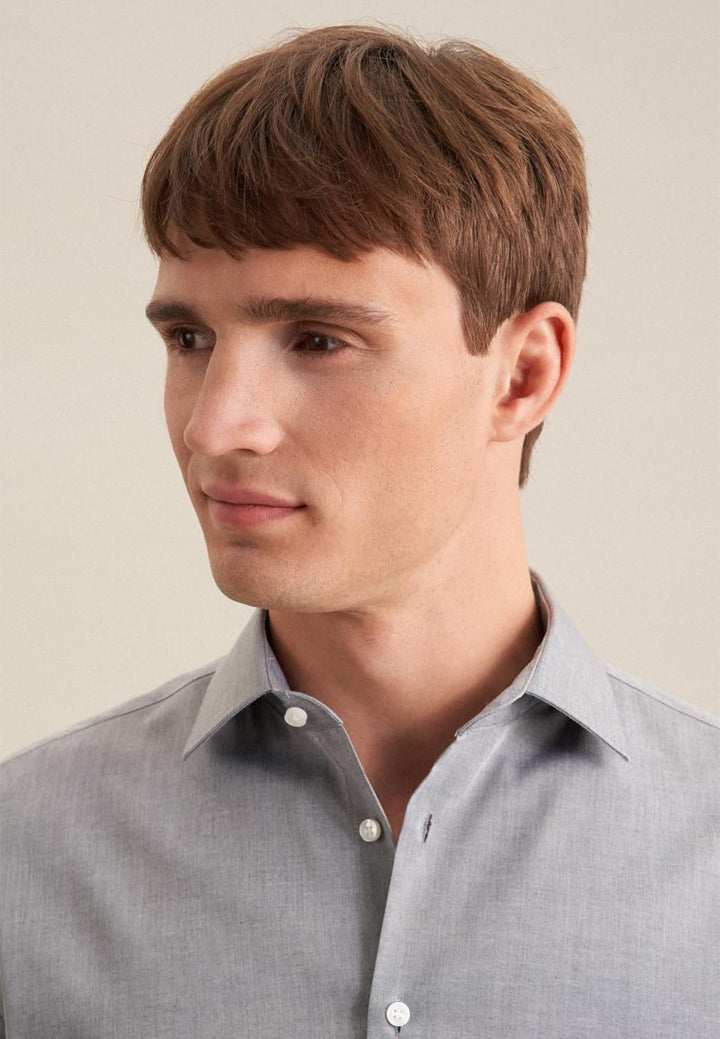 Seidensticker Herren Seidensticker Herren Business Hemd Slim Fit24 Businesshemd, Grau (Dunkelgrau 37