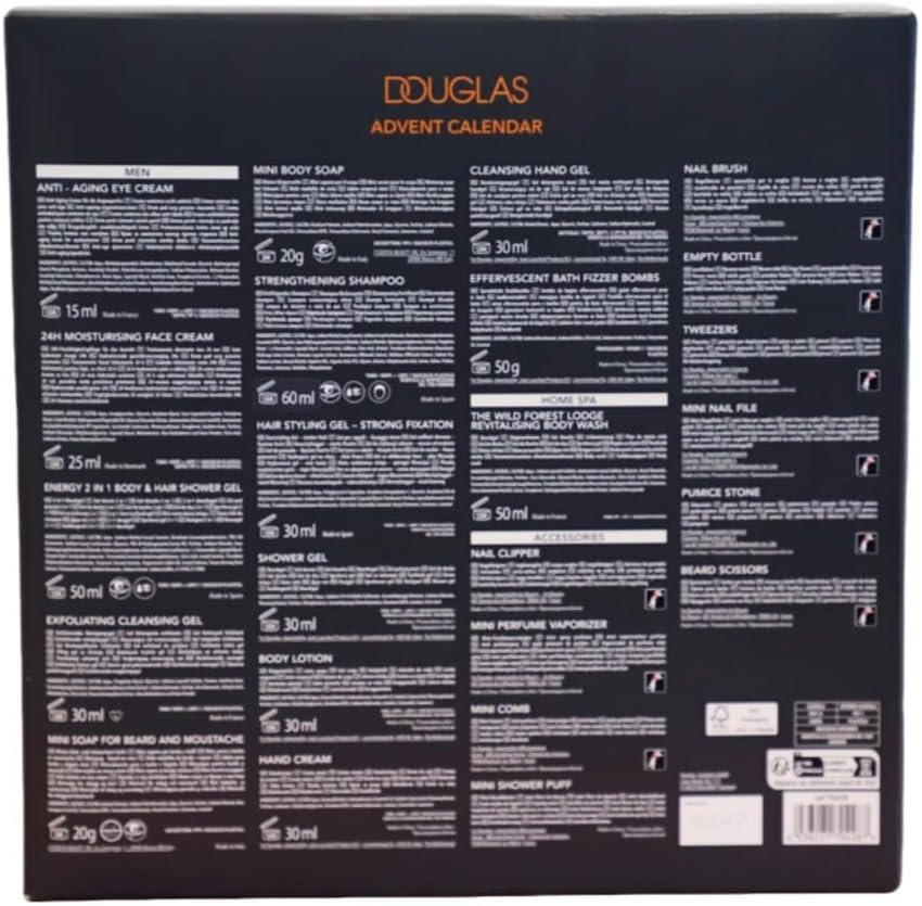 Douglas Kalender Adventskalender 2022 Männer Beauty -EXKLUSIV EDITION- 24 Pflege Kosmetik Advent Kal