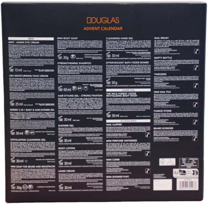 Douglas Kalender Adventskalender 2022 Männer Beauty -EXKLUSIV EDITION- 24 Pflege Kosmetik Advent Kal