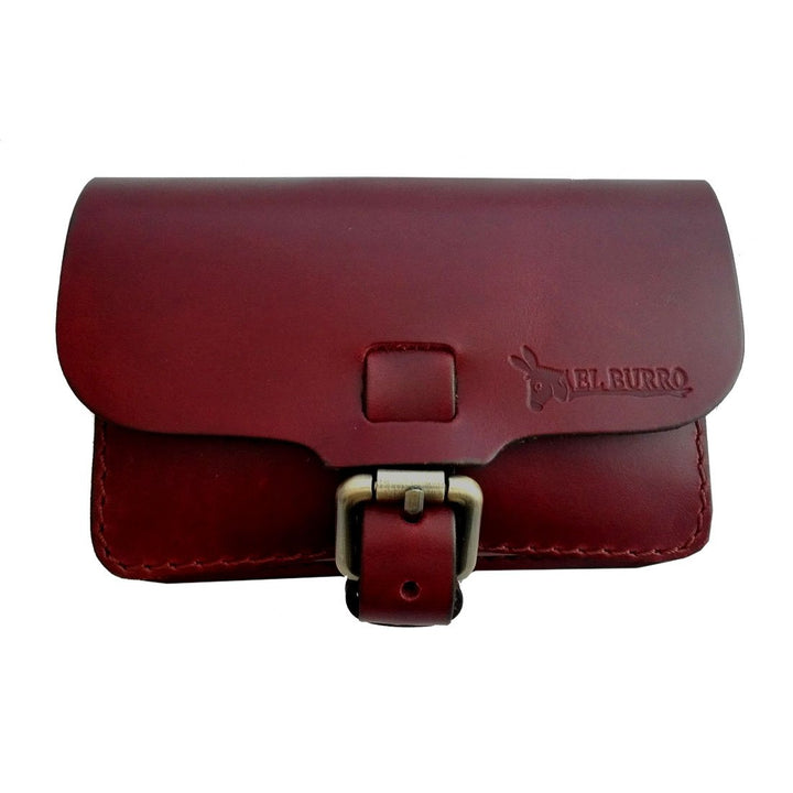 EL BURRO Leder Gürteltasche Hüfttasche Bauchtasche (bordo), Bordo