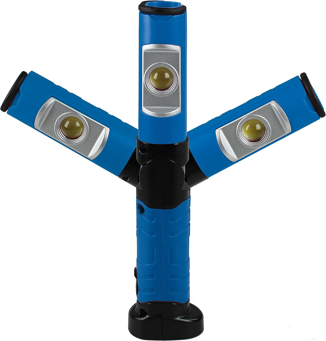 as - Schwabe 42808 LED AKKU-Handlampe. Arbeitsleuchte 3W COB+1W SMD EVO7, Blau