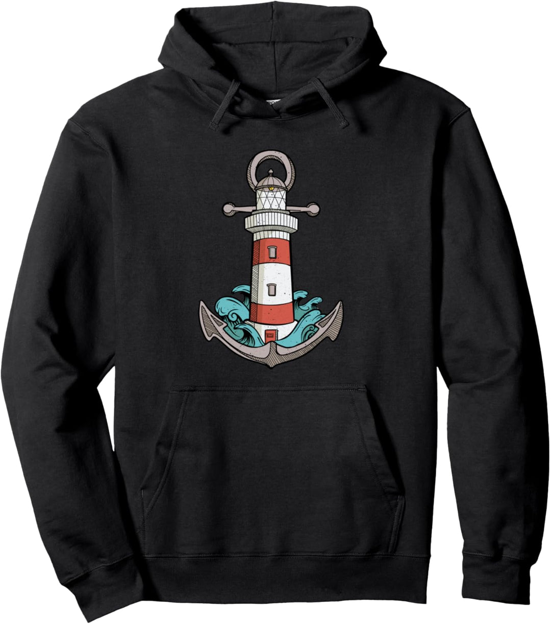 Leuchtturm Meer Licht Anker Küste Hafen Maritim - Leuchtturm Pullover Hoodie