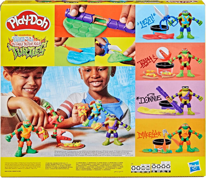 Play-Doh Teenage Mutant Ninja Turtles Cowabunga Kreationen Spielset mit 4 Ninja Figuren und 8 Dosen