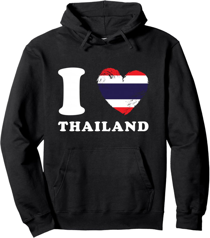 I Love Thailand - Herzflagge Thailand Pullover Hoodie