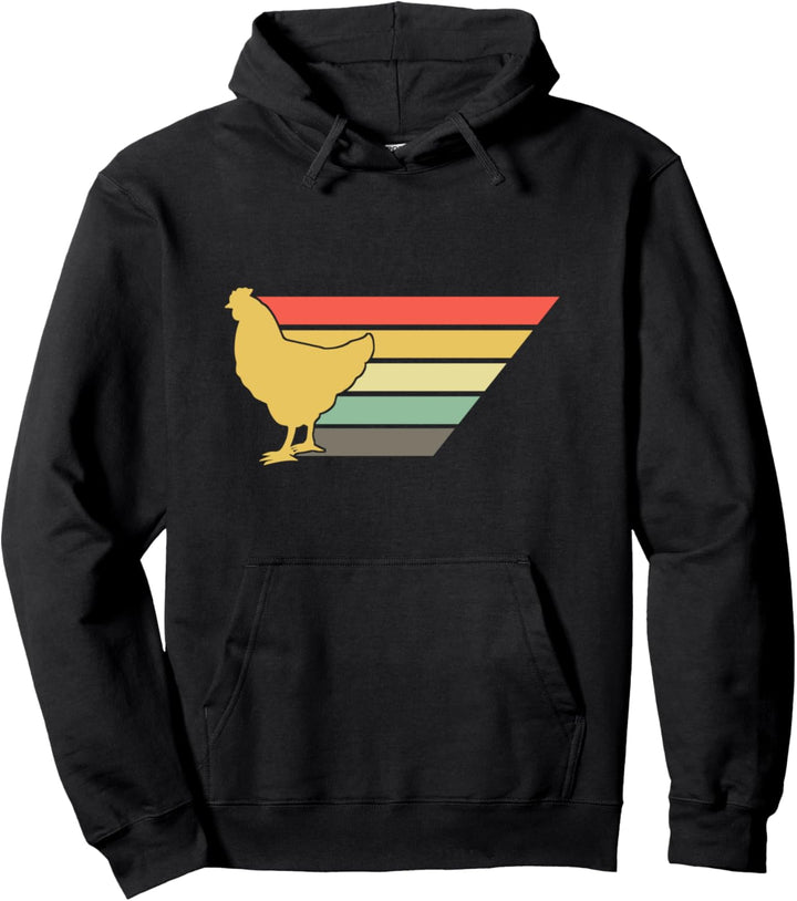 Retro Huhn Geschenk I Landwirt Bauer Hühnerbauer Pullover Hoodie