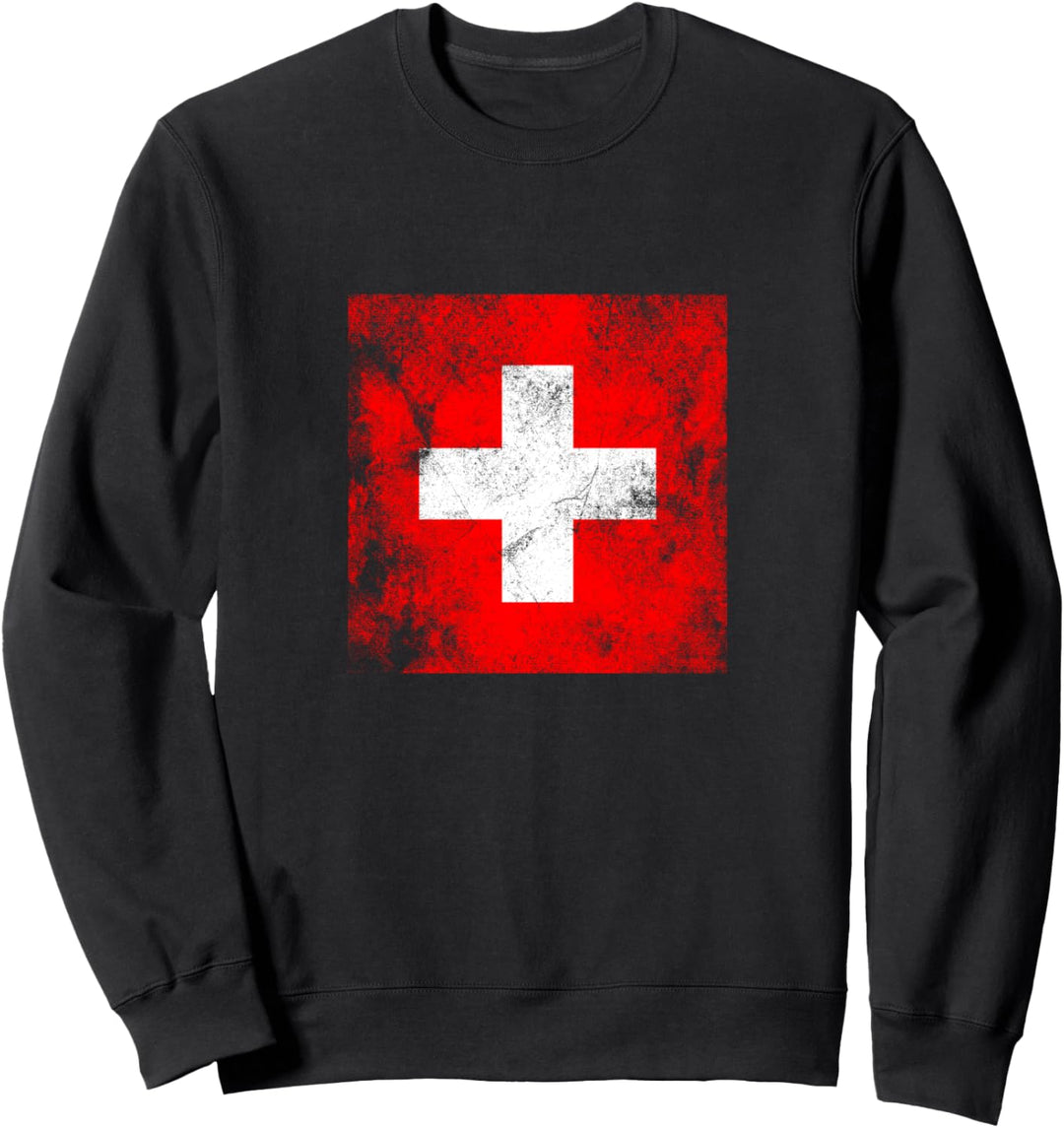 Schweiz Urlaub Heimat Schweizer Flagge Sweatshirt