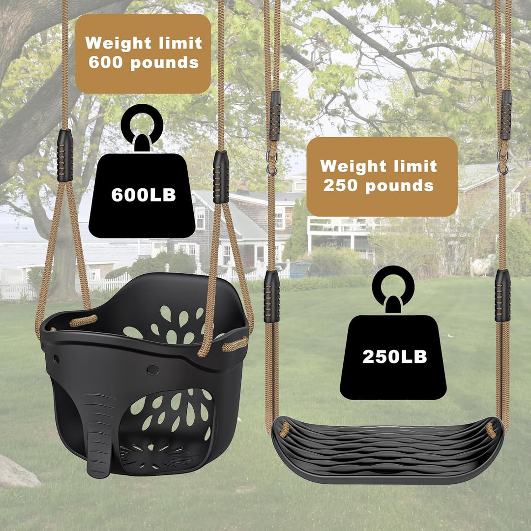 Dolibest 2er Schaukel Kinder, Indoor Outdoor Babyschaukel Weichen Schaukelsitz Spielplatz Gartenscha