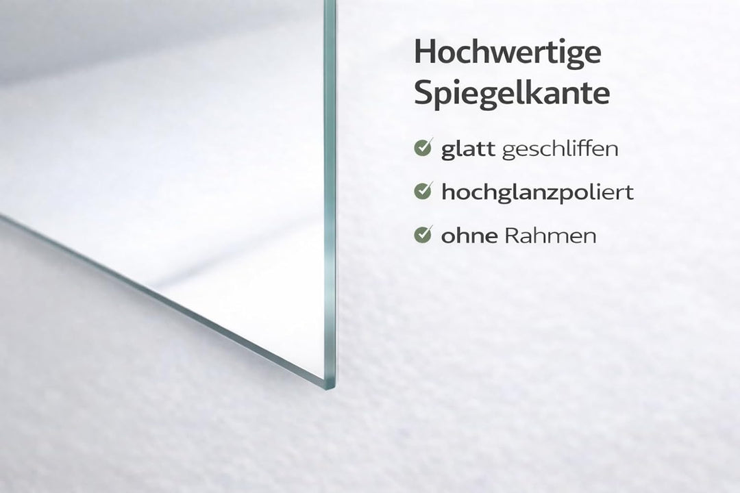 Homestyle Kristallspiegel 50 x 70 cm Rahmenlos Wandspiegel 50x70, 50x70