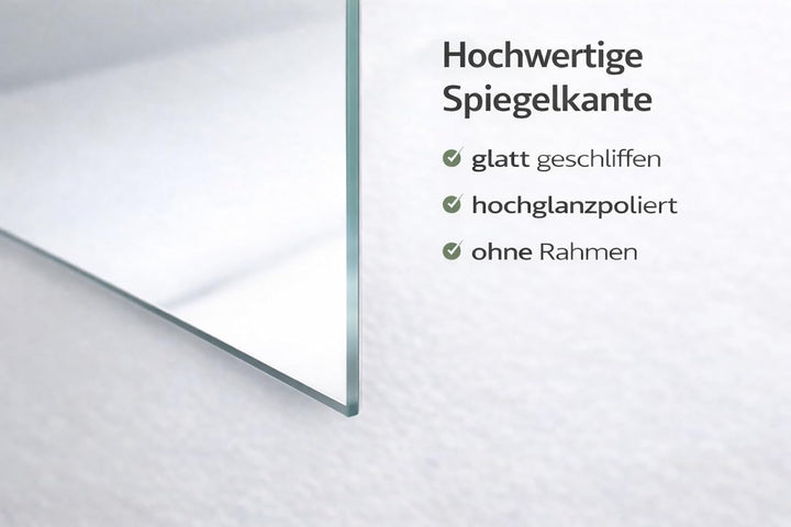 Homestyle Kristallspiegel 50 x 70 cm Rahmenlos Wandspiegel 50x70, 50x70