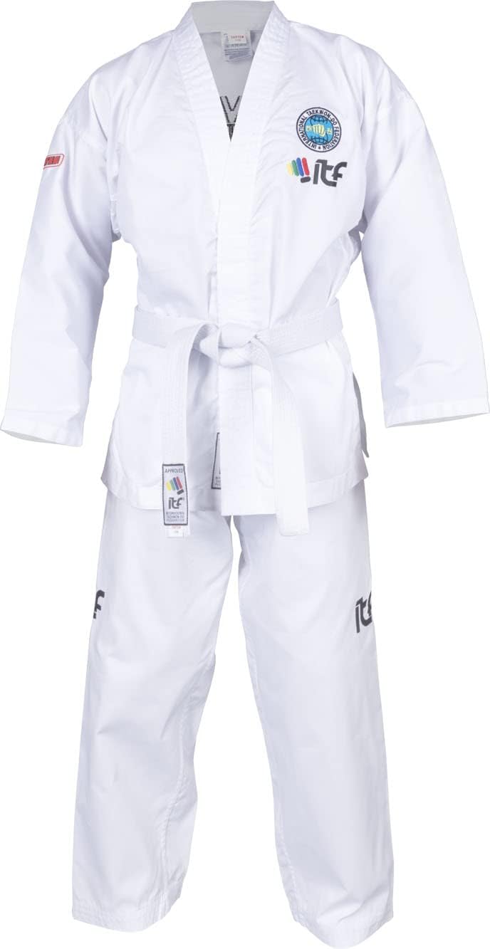 TOP TEN Taekwond-Do Dobok „De-Luxe“ (ITF Approved) 190 cm Weiss, 190 cm Weiss