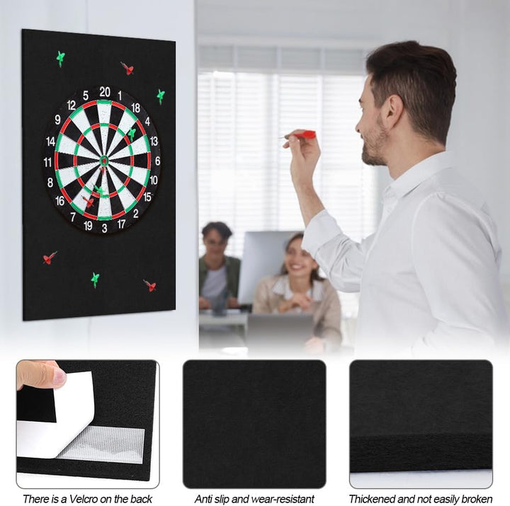 Dartboard Wandschutz, Filz-Dartboard-Wandschutz Selbstklebend Dartscheiben Umrandung, Dart Wandschut