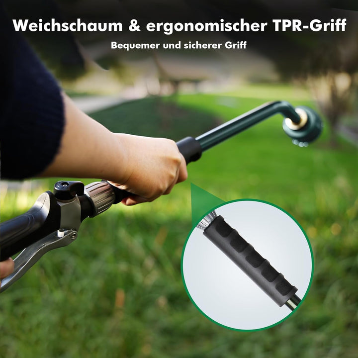 RESTMO Langer Giessstab, 62cm Gartenbrause mit voller, sanfter Dusche und Durchflusskontrolle, strap