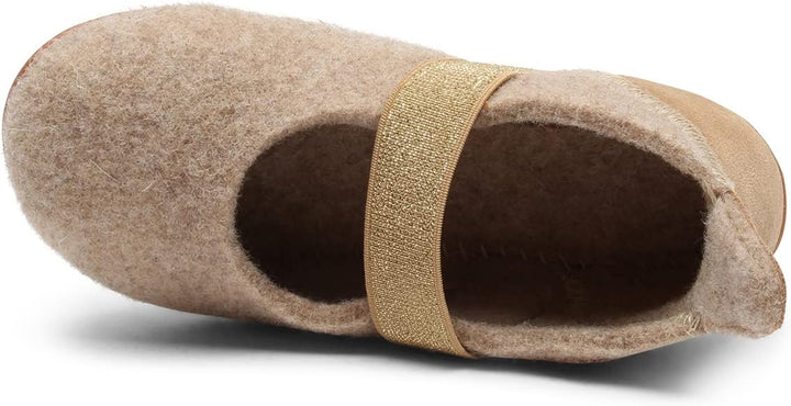 Bisgaard Mädchen Wool Ballet Flat 25 EU Nougat, 25 EU Nougat