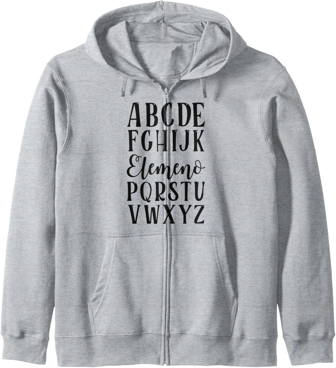 ABC Alphabet Elemeno Vorschule Kindergarten Lehrer Schüler Kapuzenjacke