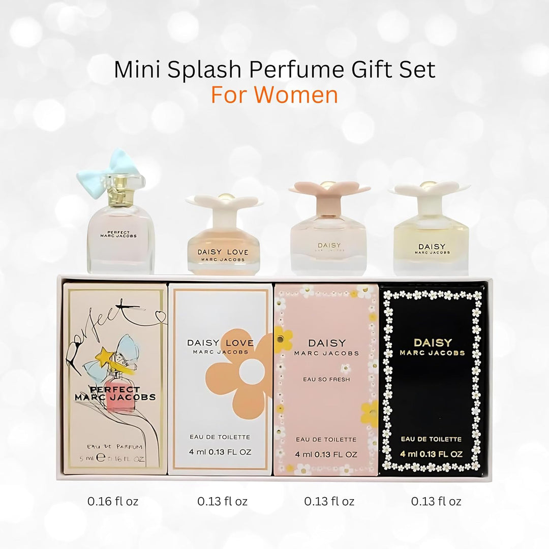 Marc Jacobs 4 Pieces for Women Mini Gift Set, 0.55 Ounce