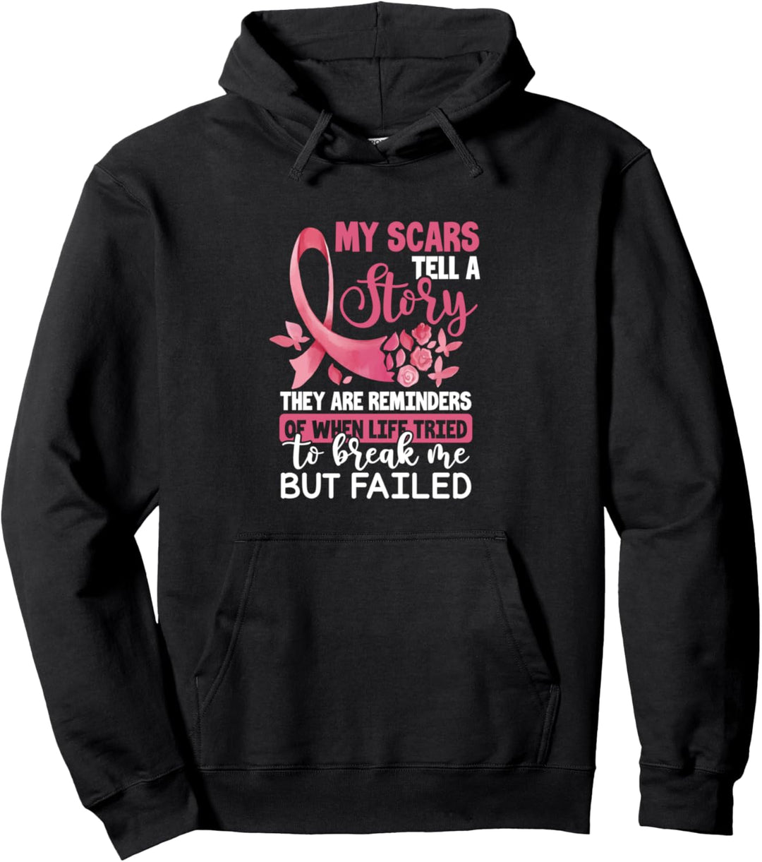Meine Narben erzählen eine Geschichte Brustkrebsbewusstsein Pullover Hoodie