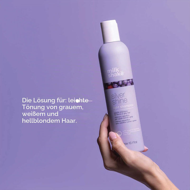 milk_shake Silver Shine Light Shampoo 1000 ml Blueberries and violet pigment 1 l (1er Pack), 1 l (1e