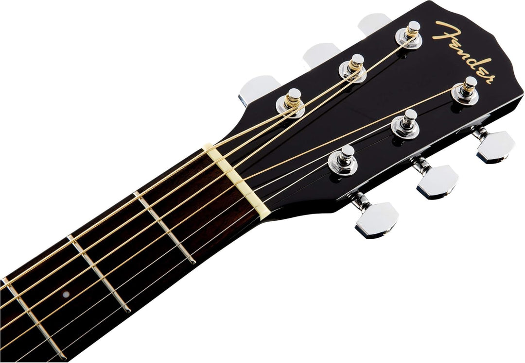 Fender CD-60SCE Dreadnought Akustikgitarre, Walnussgriffbrett, Schwarz Schwarz Rechtshänder, Schwarz
