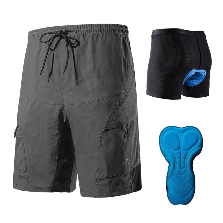 Santic Radlerhose für Herren, Radlerhose, MTB, Rennrad, mit gepolstertem Höschen, für Herren – Boden