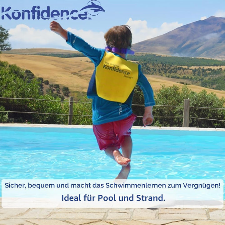 Die original Konfidence Unisex-Kinder Schwimmweste, Mehrfarbig (Hamptons Navy Stripe), 4-5 Jahre 4 -