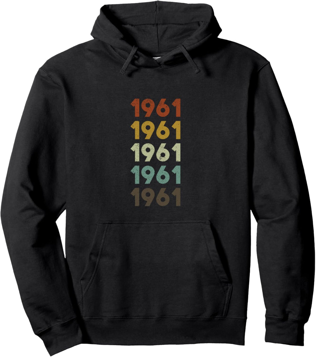 Retro 1961 Vintage Classic Birthday Pullover Hoodie