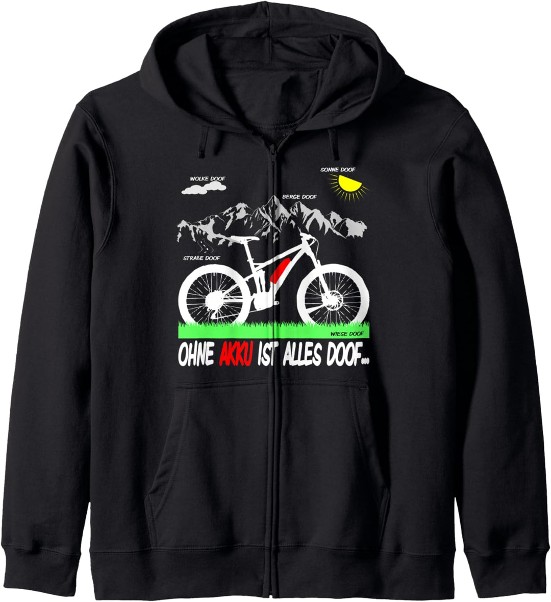 E-Bike Fahrer Geschenk Ebike Pedelec Elektrofahrrad Kapuzenjacke
