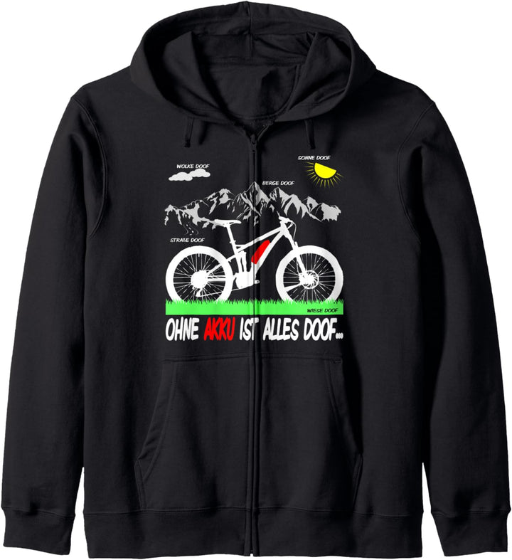 E-Bike Fahrer Geschenk Ebike Pedelec Elektrofahrrad Kapuzenjacke