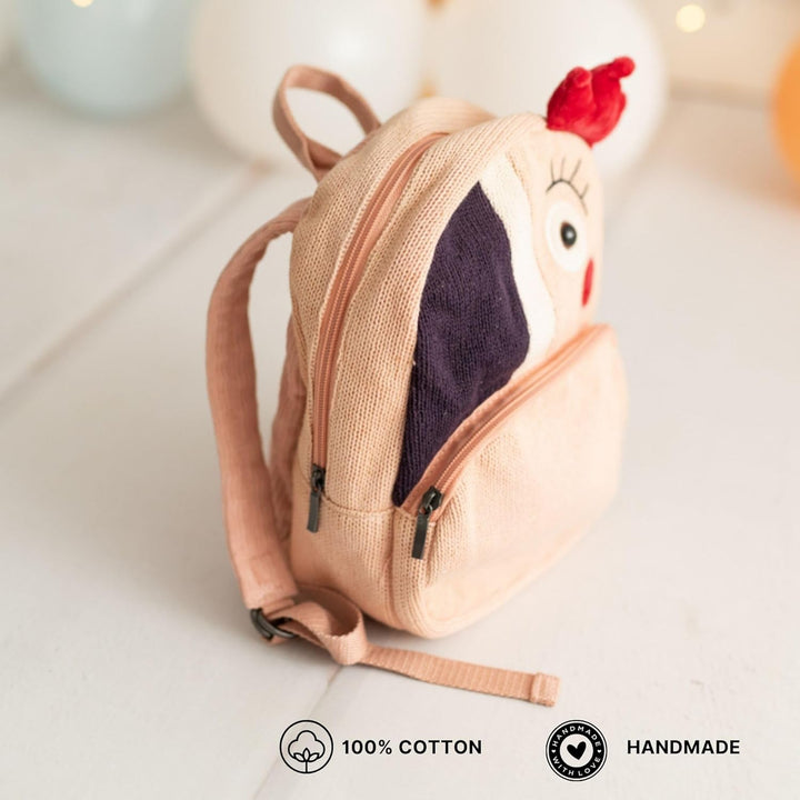 CROCHETTS – Gehäkelter Kinderrucksack Ariel | Baby- &amp; Kinderrucksack aus 100% Naturbaumwolle | Weich