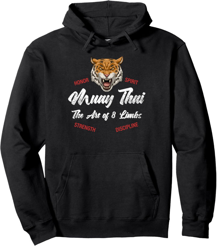 Muay Thai Tiger Face - Thaiboxen und Kickboxen Pullover Hoodie