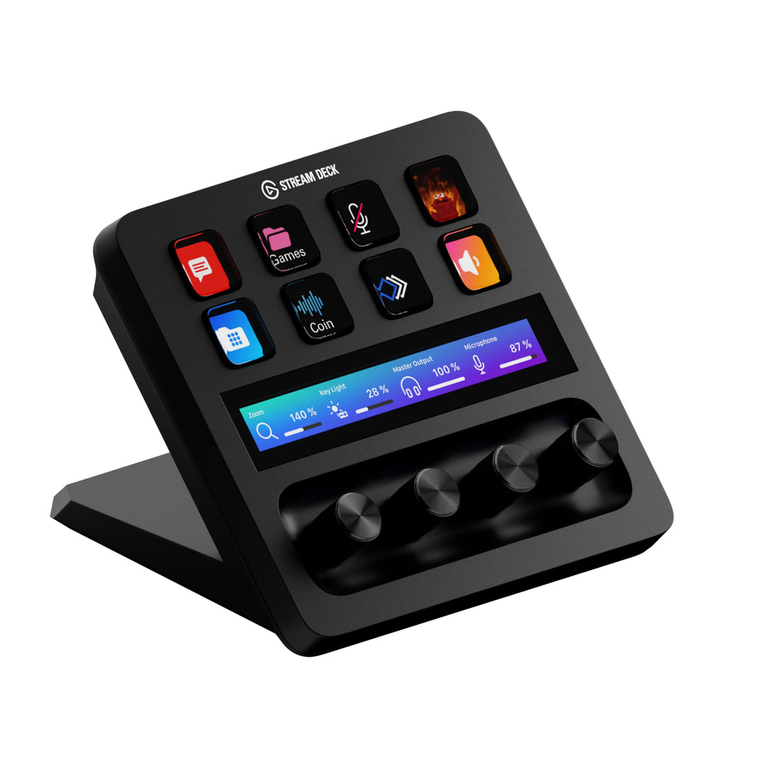Elgato Stream Deck +, Audiomixer, Live-Produktion und Studio-Controller für Content Creators, Stream