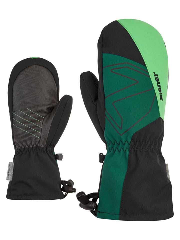 Ziener Kinder LAVALINO Ski-Fäustling/Wintersport | wasserdicht, extra warm, Wolle, deep green, 3